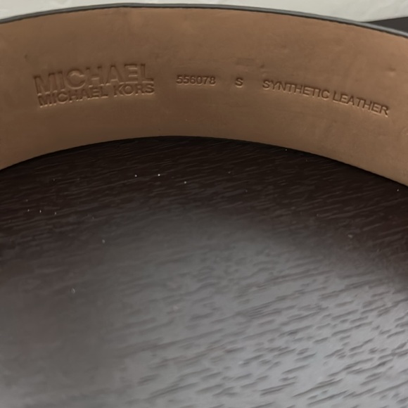 Like new Michael Kors brown / tan logo belt with gold buckle - Picture 3 of 7